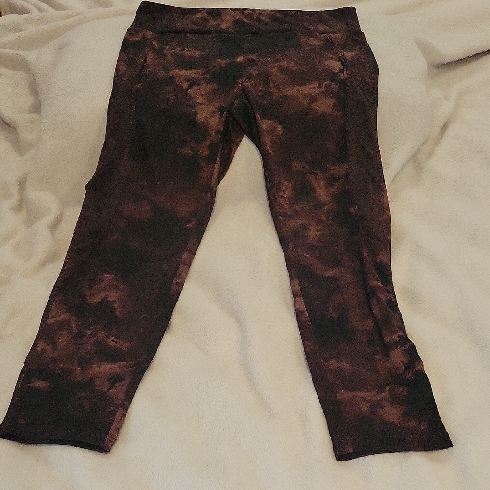 Ardene Black and Brown Tie-Dye Leggings